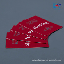 Custom logo red color art paper Clothing Hang Tag factory price